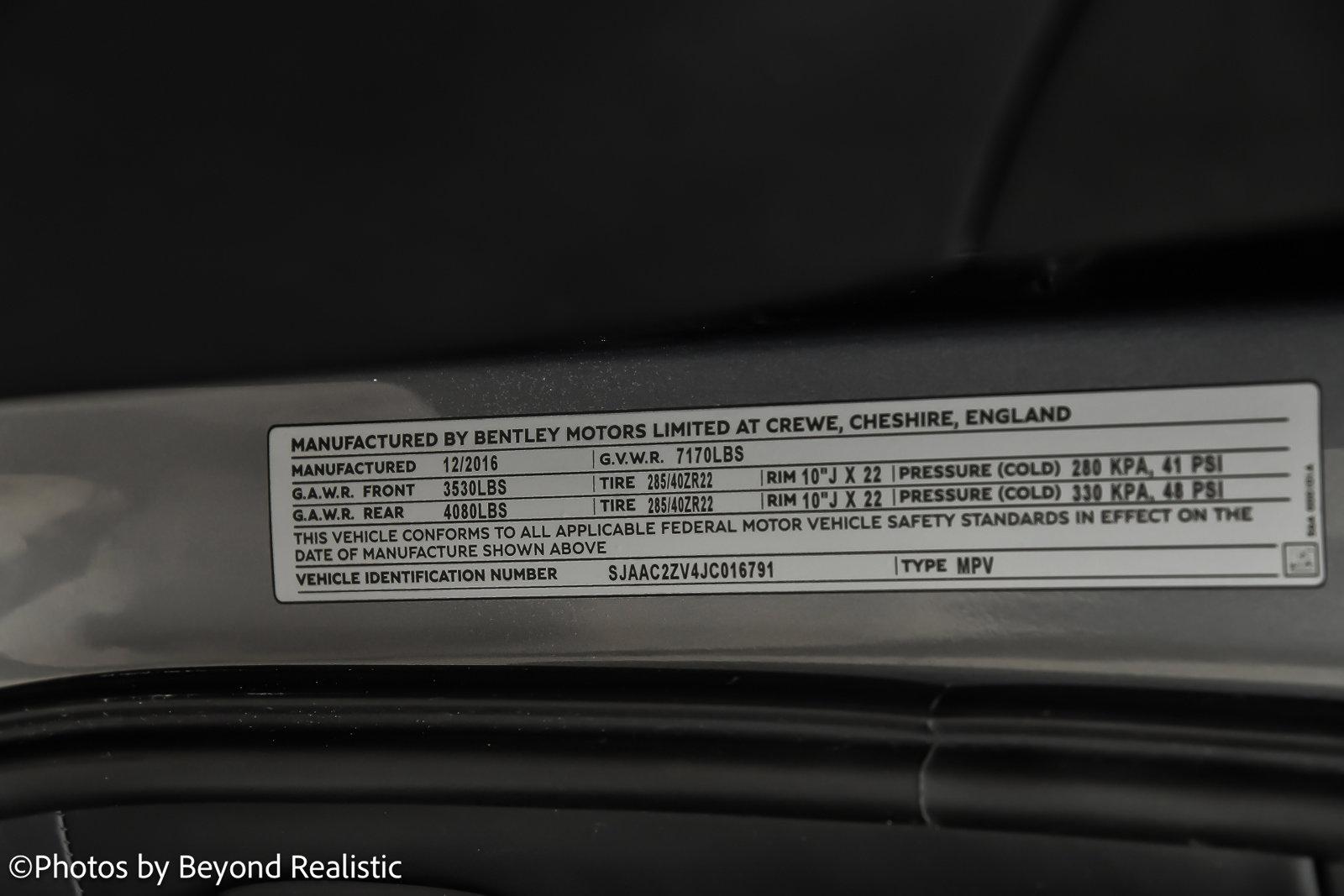 Used 2018 Bentley Bentayga W12 Signature For Sale ($95,880 